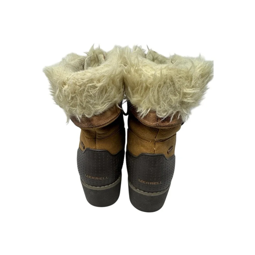 Merrell 🔥Select Dry 🤎Warm 200 G  Leather Faux Fur‎ Winter Snow Boots 8.5 $125